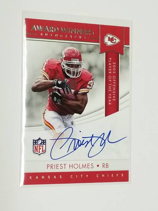 lot 1187 image: 2015 Panini Donruss Priest Holmes Autographed Card Kansas City Chiefs