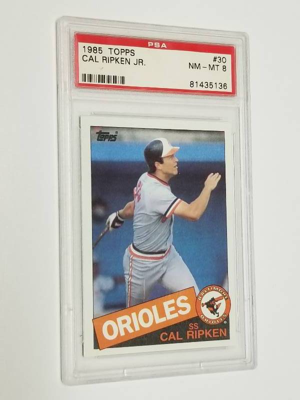 lot 1195 image: 1985 Topps Cal Ripken Jr. #30 Graded PSA 8 NM-MT Orioles HOF