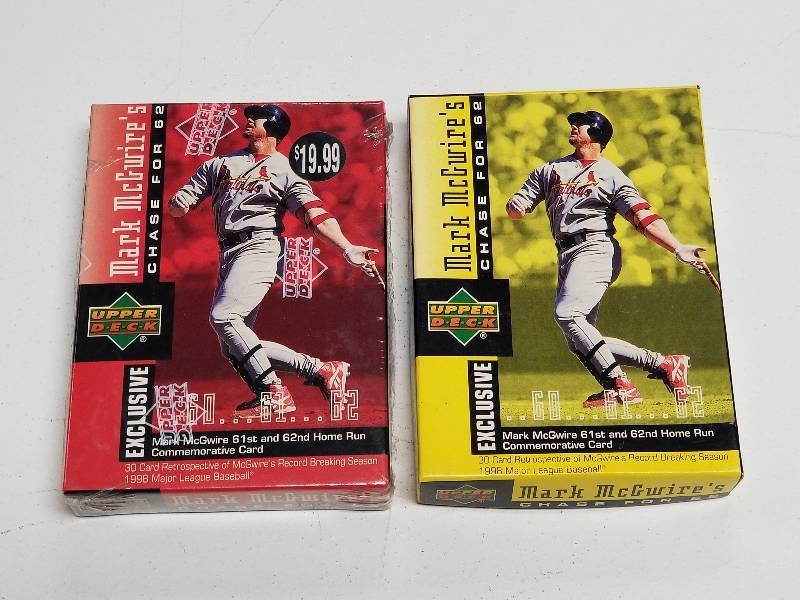 lot 1219 image: 1998 Upper Deck Mark McGwire Commemorative 30 Card Complete Set Lot of 2