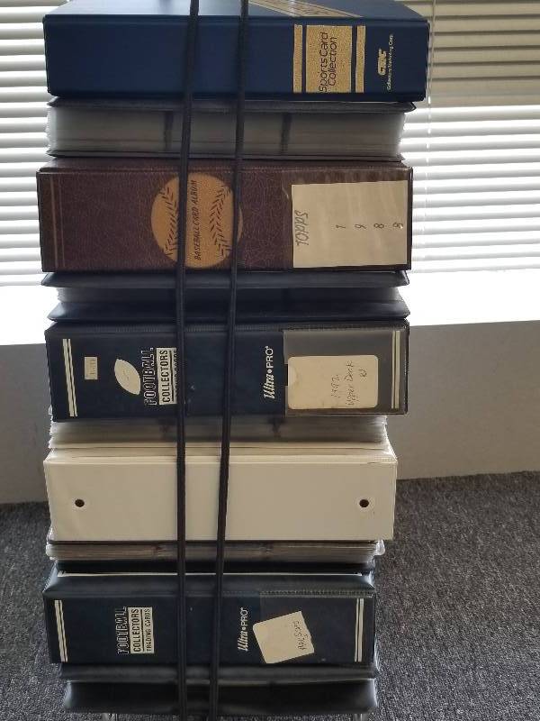lot 1300 image: Sports Card Binder Lot of Over 15 Full Books Baseball Football & Basketball Cards