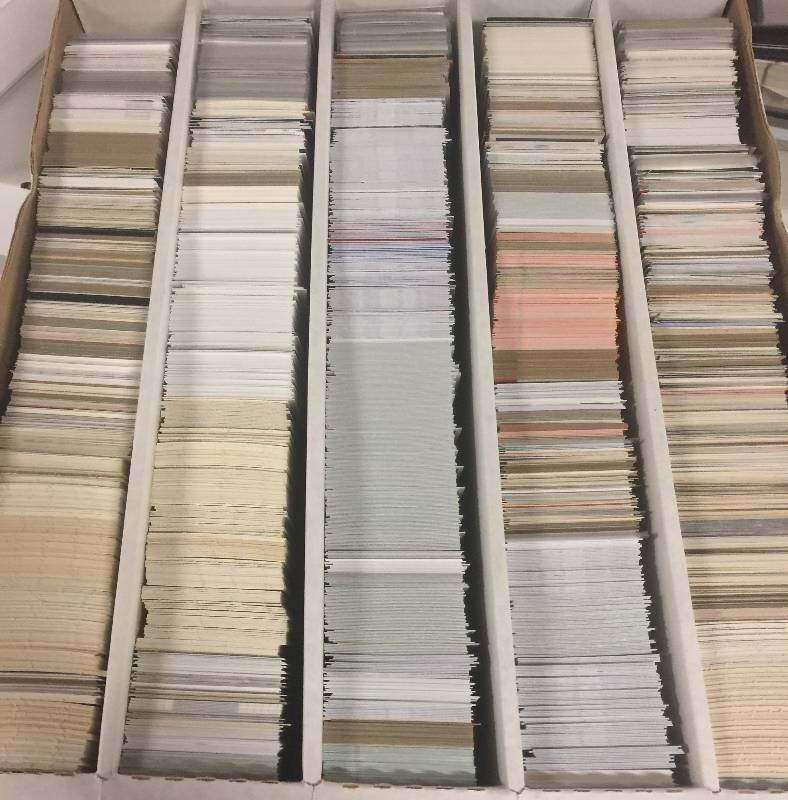 lot 1094 image: 5,000 Count Box Full of Baseball Cards 5 Row Box Loaded wStars, Rookies, Hall of Famers 90s & 2000s Star Cards