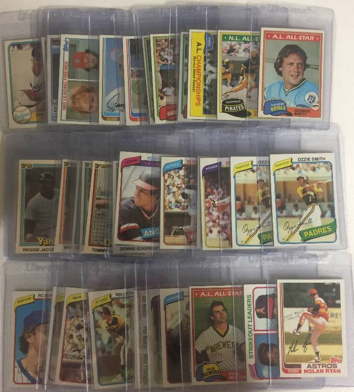 lot 1065 image: Huge Lot of Late 70s & Early 80s Hall of Famers, Rookies, Superstars  George Brett, Ozzie Smith 2nd Year x2, Nolan Ryan, All in Pictures