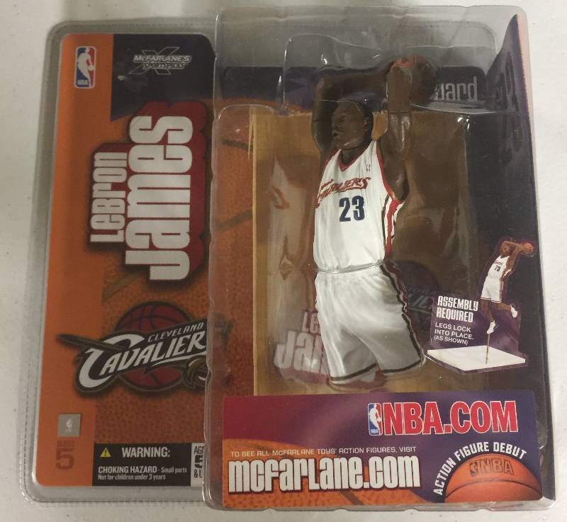 lot 1066 image: 2003 LeBron James McFarlane Sports Figure Rookie Season Made in 2003 - New In Package and Mint
