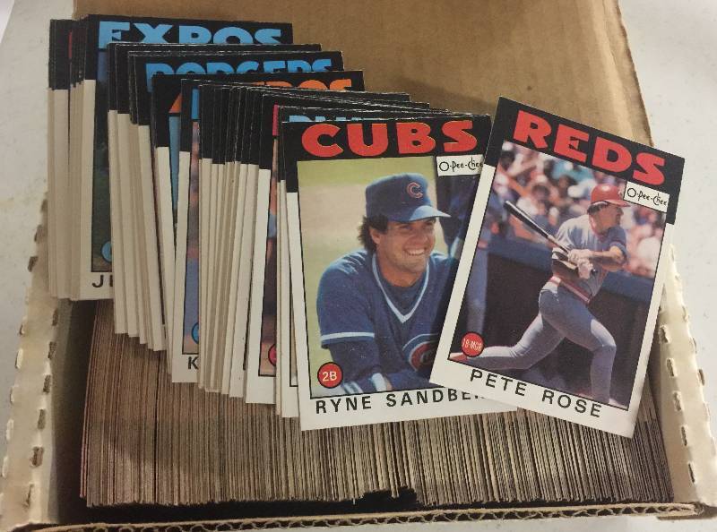 lot 1071 image: Complete 1986 Topps O-Pee-Chee Baseball Card Set Made by Topps of Canada 396 Total Cards
