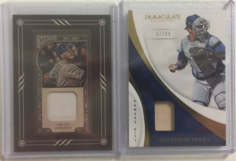 lot 1080 image: Two Salvador Perez Kansas City Royals Game Worn Jersey & Game Used Bat Pieces Both 100% Authentic