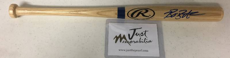 lot 1302 image: Signed Billy Butler Mini Baseball Bat 100% Authentic with Just Minors Authentication & Certificate