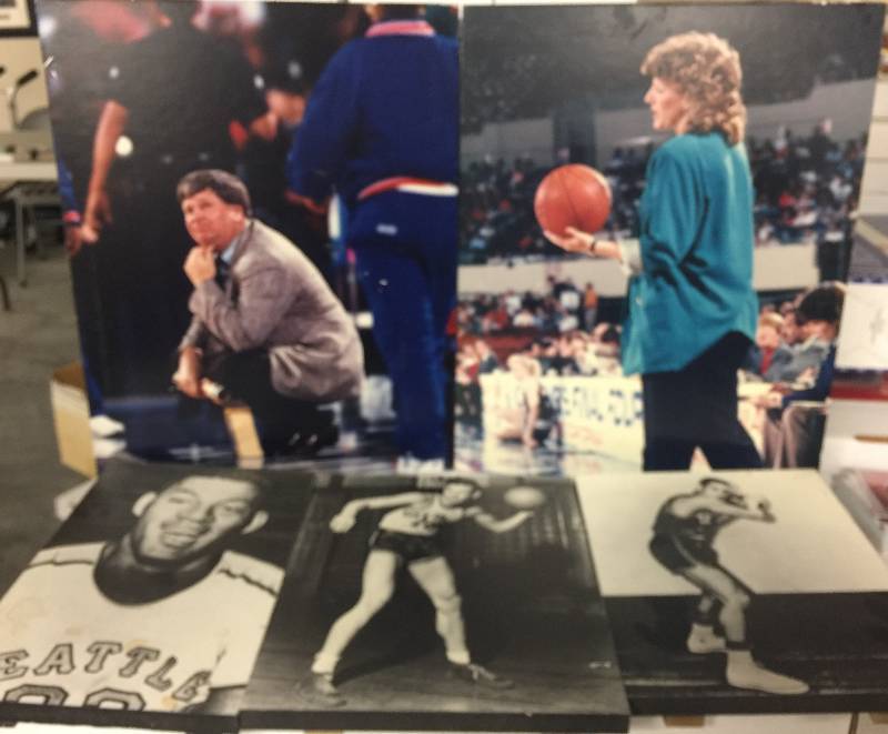 lot 1336 image: Five Wood Pictures That Hung in the NCAA Hall of Fame In Kansas City - Different Sizes