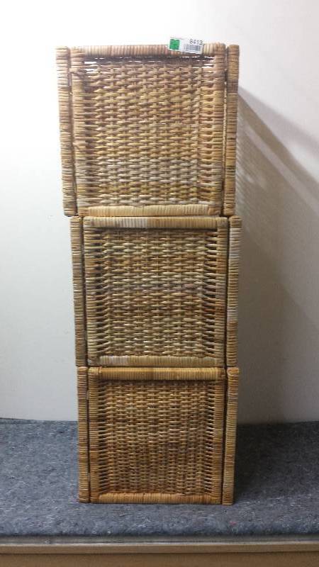lot 8413 image: Wicker Storage Shelf
