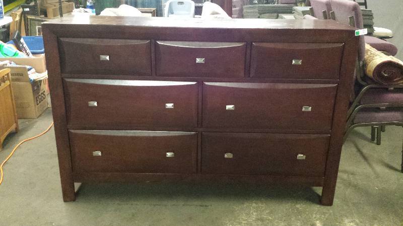 lot 8439 image: Dark Cherry Dresser