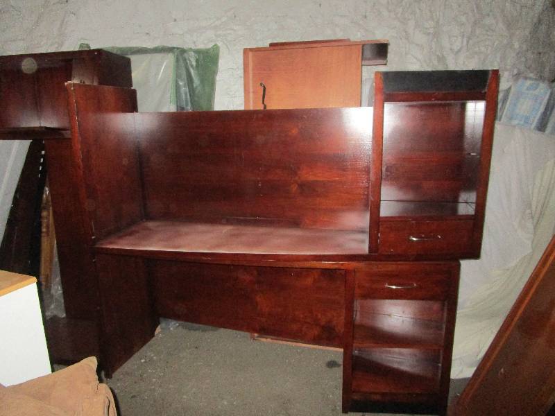 lot 8292 image: 4 Cherry Wood Office Desks