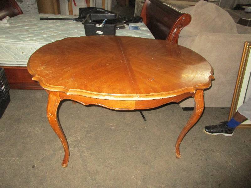 lot 8358 image: Doved Edges Brown Table