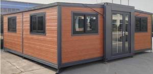 lot 100 image: Unused Foldable House - Two(2) Bedroom One(1) Bathroom & Kitchen - US Standard Wiring & Plumbing with Double-glazing Fire-Resistant Aluminum Plates & Cladding on Outside Wall - 20ftx20ftx8ft Unfolded - 20ftx7ftx8ft Folded for Transport