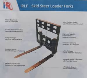 lot 426 image: Unused IRLF - Heavy Duty 47in X 39in X 34in Quick Connect MINI Skid Steer Loader Forks (39in)