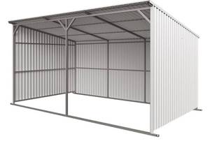 lot 262 image: Unused KJ 20ft X 12ft Heavy Duty Livestock Metal Shed - K1912 - Cream