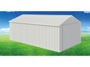 lot 278 image: Unused KJ 12ft X 20ft Single Garage Metal Shed - K1220 - Cream