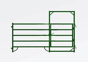 lot 333 image: 2025 Unused Gates - Set of Two (2) CattleCorral Panel Gates - 10ftx5ft - 5-Bar Hot Dip Galvanized Powder Coated Steel Frame Panels - We Use These at Our Place - See Pics, Very Nice Gates