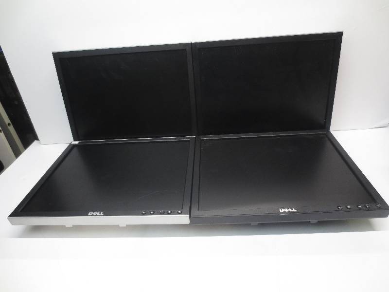 lot 2383 image: Lot of 4 dell monitors missing stand on