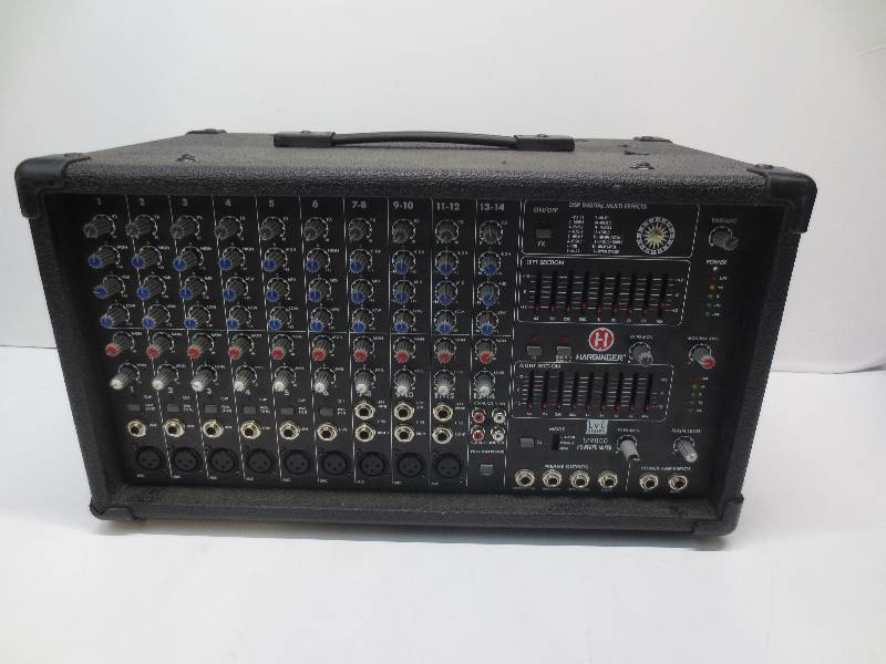 lot 3010 image: Harbinger LP9800 powered mixer (for parts or repair only)