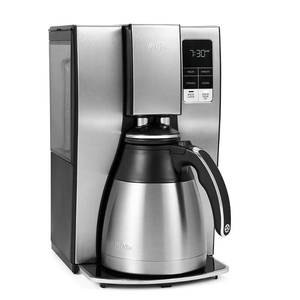 lot 1300 image: Mr. Coffee 10-Cup Programmable Coffee Maker, Insulated Thermal Carafe, Brew Strength Selection, Brew Now or Later, Stainless Steel