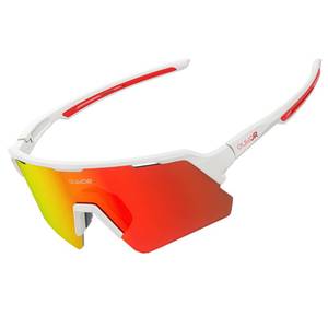 lot 2197 image: OUWOR Polarized Cycling Glasses for Men Women Youth, Polarized Cycling Glasses for Men Women Youth (White & Red)