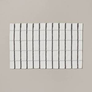 lot 2221 image: 20x32 Grid Weave Bath Rug CreamGray - Hearth & Hand�� with Magnolia Woven Cotton, Machine Washable