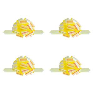 lot 2225 image: MAYPLUSS 10 Large Pull Bow for Gift Wrapping - 4 PCS - Metallic Yellow for Birthday, Holiday, Wedding, Baby Shower