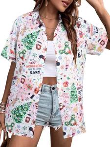lot 2271 image: VILOVE Magical Shirt for Women Magic Hawaiian Shirts Princess Tshirt Funny Castle Graphic Family Vacation Button Up Tops
