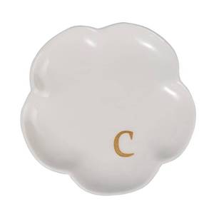 lot 2314 image: Butai Ceramic Jewelry Tray, initials Ring Dish Decorative Trinket Dish for Friends,Sister,Birthday Christmas Gifts for Women (c)