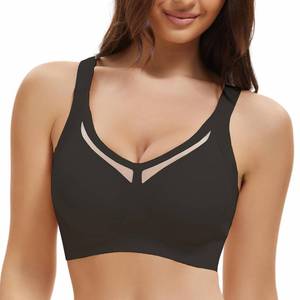lot 2319 image: Supportive Push Up Bras for Women No Underwire Full Coverage Bralettes Seamless Everyday Bra with Lift and Support Black
