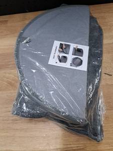 lot 2338 image: New Gray Curved Office Chair Back Support Cushion
