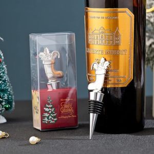lot 2355 image: 1 Pack Christmas Wine Bottle Stoppers, Xmas Holiday Stoppers Set Reusable Caps Bottle Sealers, Individually Packaged Christmas Favors Wine Stoppers for Xmas Decor (Christmas Stocking)