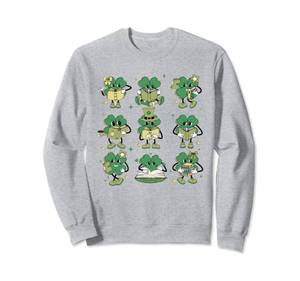 lot 12393 image: Cute Shamrock Reading Books St Patricks Day Teacher Reading Sweatshirt Medium