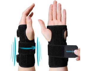 lot 12408 image: FigureUp Carpal Tunnel Wrist Brace �� Lightweight, Breathable Wrist Splint for Carpal Tunnel Relief, Arthritis, Tendonitis, Sprain and Injuries �� Adjustable Wrist Support Brace for Men and Women, Black
