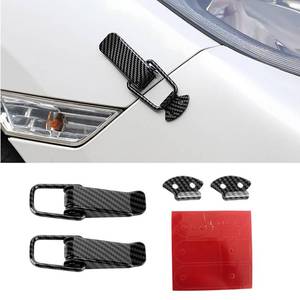 lot 16102 image: Kewucn 2 PCS Car Bumper Clip Hasp, Durable Carbon Fiber Auto Bumper Security Hook Lock Clips, Universal Quick Release Front Rear Bumper Trunk Fender Fasteners Clip Kits (Carbon Fiber Black, S)