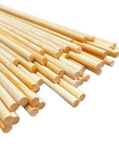 lot 16121 image: 100 Pcs Dowel Rods, 18 x 12 Inch Bamboo Sticks Wood Sticks, Unfinished Natural Hardwood Sticks Wooden Dowel Rods for Crafts and DIYers
