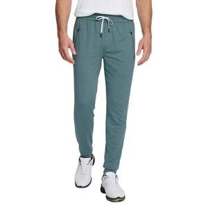 lot 2395 image: VANCAMEL Mens Lightweight Golf Jogger Pants with Zipper Pockets Tapered Gym Sweatpants Moisture Wicking Running Pants Aqua Heather XL
