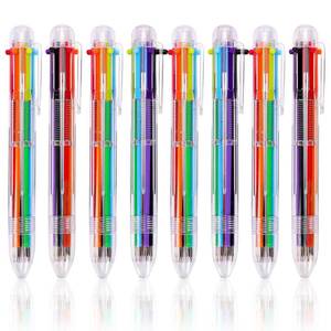 lot 2409 image: JPSOR 28 Pack Multicolor Pen, 0.5mm 6-in-1 Retractable Ballpoint Pens for School Office Supplies, 6-Color Multi Color Pens, Students Teacher Gifts & Kids Party Favors