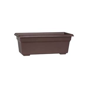 lot 5214 image: Countryside Flower Box Planter, Brown, 18-Inch