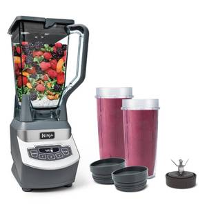 lot 5227 image: Ninja BL660 Professional Compact Smoothie & Food Processing Blender, 1100-Watts, 3 Functions -for Frozen Drinks, Smoothies, Sauces, & More, 72-oz. Pitcher, (2) 16-oz. To-Go Cups & Spout Lids, Gray