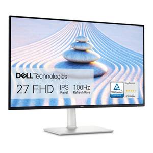 lot 5237 image: Dell S2725HS 27 Inch Monitor, FHD (1920x1080) Display, 100Hz Refresh Rate, 15001 Contrast Ratio, T�V Rheinland Eye Comfort 4 Star, Integrated 2x5W Speaker, HeightTiltSwivelPivot- Ash White Color