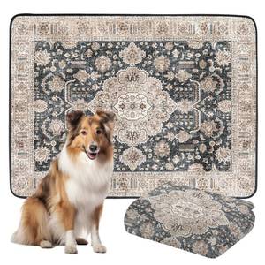 lot 1338 image: Dogcator Thicken Washable Pee Pads for Dogs, Super Absorbent & Quick Dry, 54x72 Reusable Dog Pads, Non-Slip, Multi-Purpose, Dark Navy Polyester