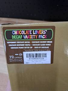 lot 1380 image: Chocolate Lovers Decaf Variety Pack - 72 K-Cup Pods