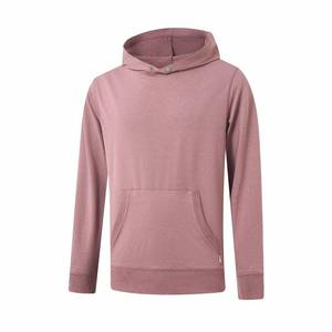 lot 1395 image: VANCAMEL Mens Long Sleeve Workout Hoodie Performance Pullover Hooded Outdoor Athletic Sweatshirts Stretch Golf Hoodie Pink Heather 2XL