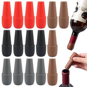 lot 2034 image: A 16 Pcs Reusable Silicone Wine Stoppers - Champagne & Sparkling Wine Seals