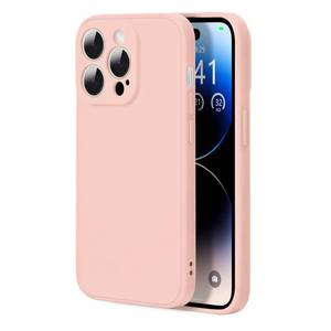 lot 2072 image: AmoraAqua Compatible with iPhone 15 Pro 6.1 Inches, Soft Scratch Resistant Liquid Silicone Fine Hole Shockproof Protective Case,Pink