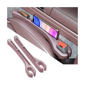 lot 2079 image: LKAHG 2PCS Car Side Seat Gap Filler, Automotive Seat Gap Plug to Fill The Gap Between Seat & Console, Stop Cellphone Key Wallet Coin from Dropping Organizer for Car SUV Truck, Universal Fit (Brown)