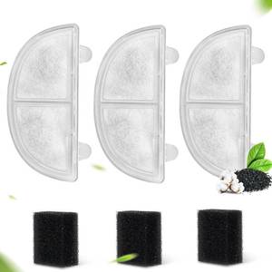 lot 2486 image: Homefio Cat Water Fountain Filter For WF20CF20 Wireless Pet Water Fountain, Cat Fountain Filter Replacement For 68oz2l Dog Water Dispenser(3 Filters 3 Sponges)