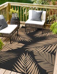 lot 3522 image: sarben Outdoor Rug Waterproof for Patio Clearance, 6��x9�� Reversible Plastic Straw Camping Rugs Carpet, RV Mat for Outside, Beach, Deck, Picnic, Backyard, Balcony, Porch, Black & Brown