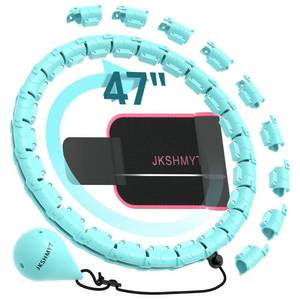 lot 3534 image: JKSHMYT Smart Weighted Fit Hoop Plus Size for Adults Weight Loss, Hula Circle-2 in 1 Infinity Fitness Hoop, 24 Links Detachable & Size Adjustable, with Waist Trainer for Women