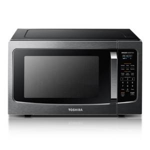 lot 3551 image: TOSHIBA ML-EM45PIT(BS) Countertop Microwave Oven with Inverter Technology, Kitchen Essentials, Smart Sensor, Auto Defrost, 1.6 Cu.ft, 13.6 Removable Turntable, 33lb.&1250W, Black Stainless Steel